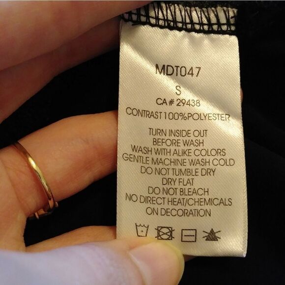 Miss Me Grey Star Embellished Top w/ Sheer Back Paneling - Picture 7 of 7